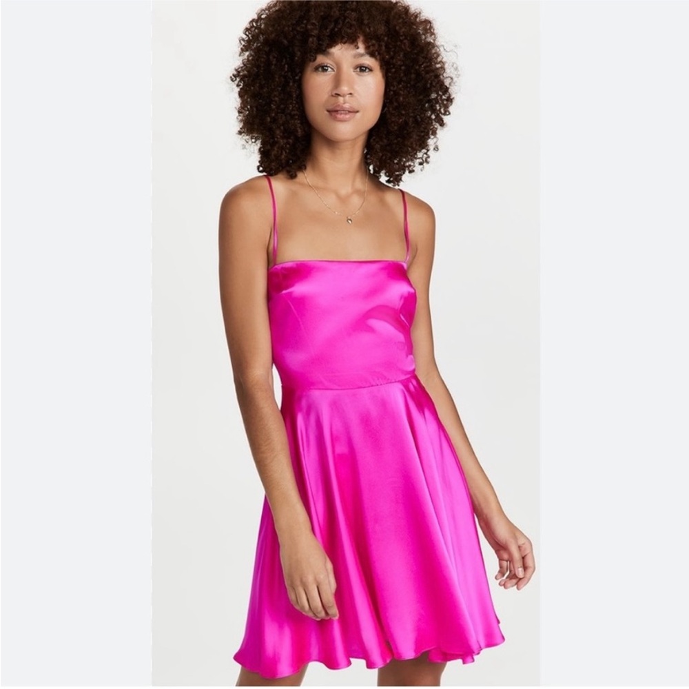 NWT 100% silk Amanda Uprichard Starlett Silk A-Line Mini Dress extra small XS